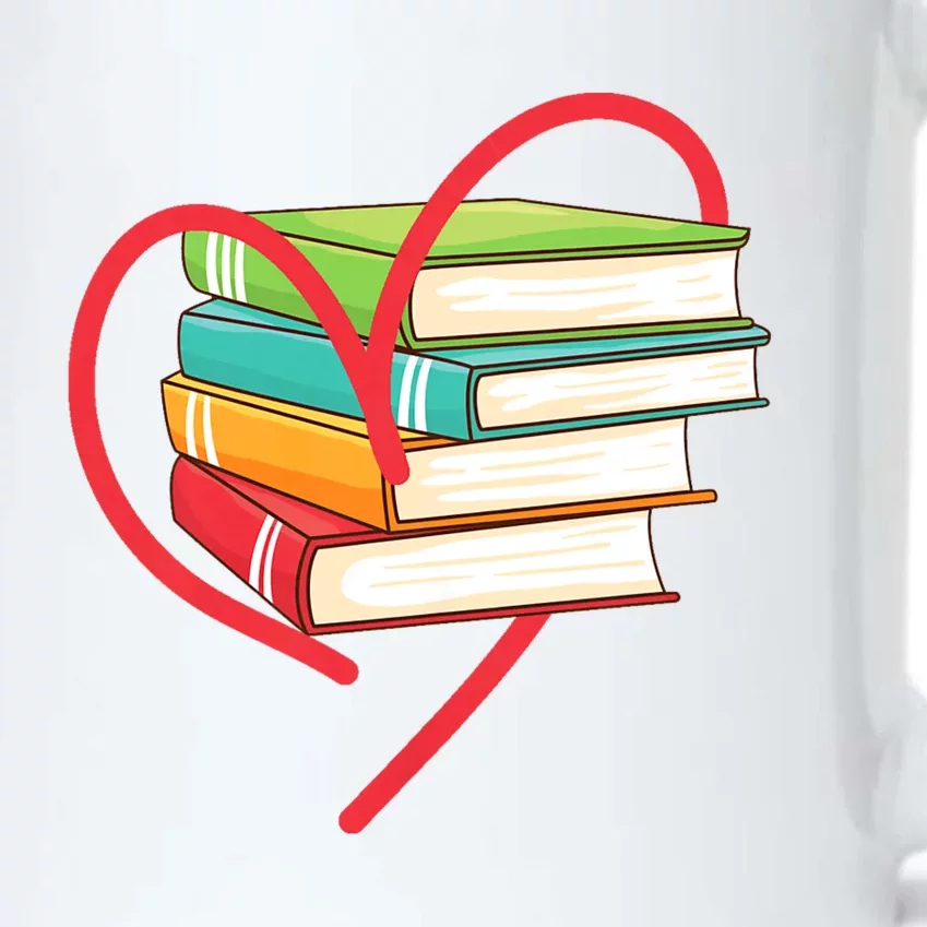 I Love Reading Heart Love Books Gift Library Bookworm Black Color Changing Mug