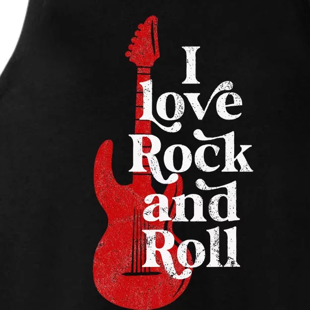 I Love Rock And Roll Ladies Tri-Blend Wicking Tank