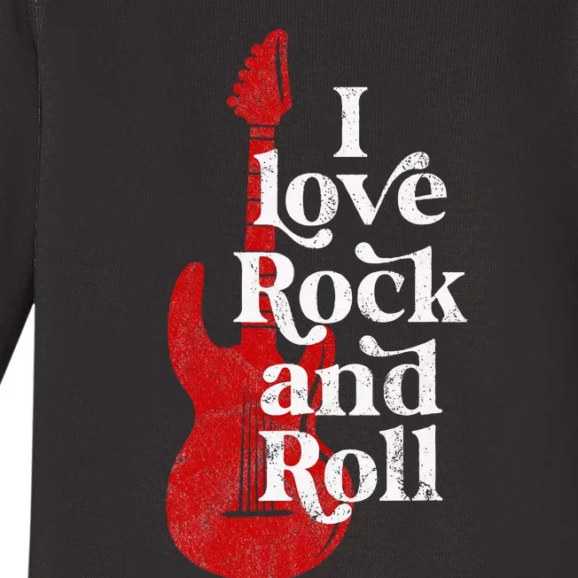 I Love Rock And Roll Baby Long Sleeve Bodysuit