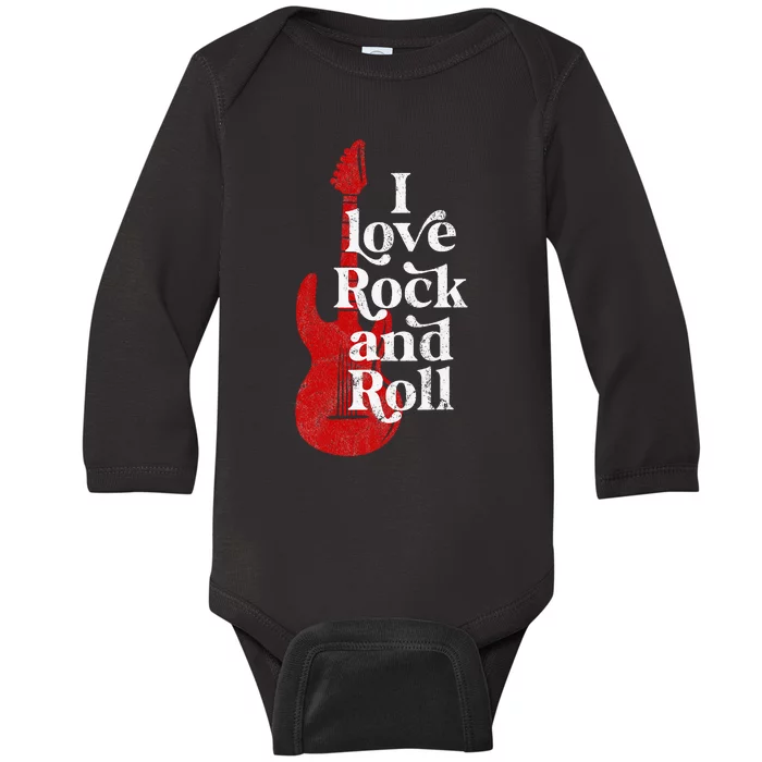 I Love Rock And Roll Baby Long Sleeve Bodysuit