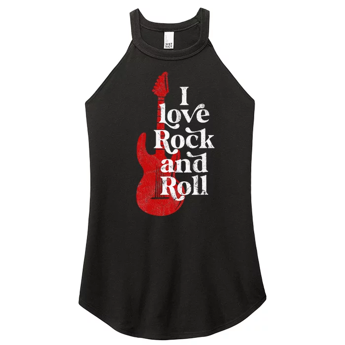 I Love Rock And Roll Women’s Perfect Tri Rocker Tank