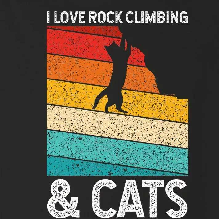 I Love Rock Climbing & Cats Cute Kitty Cat Lover Gift Toddler Long Sleeve Shirt