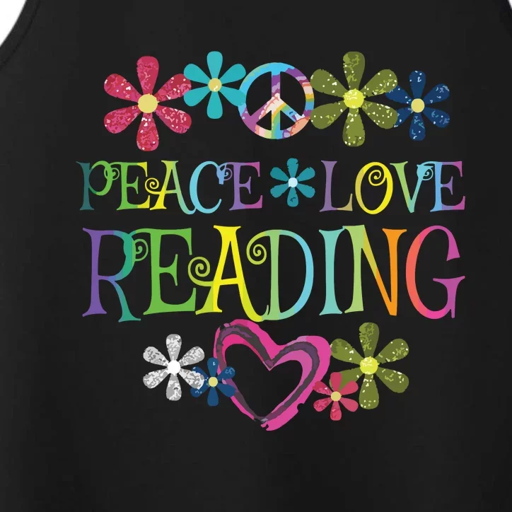 I Love Reading Shirt Book Lovers Gift Reading Club Performance Tank