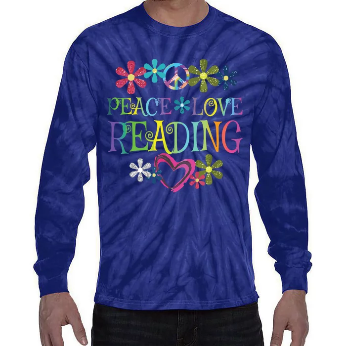 I Love Reading Shirt Book Lovers Gift Reading Club Tie-Dye Long Sleeve Shirt