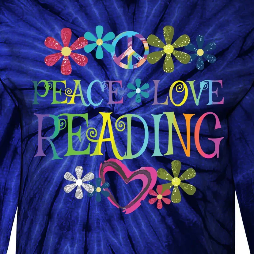 I Love Reading Shirt Book Lovers Gift Reading Club Tie-Dye Long Sleeve Shirt