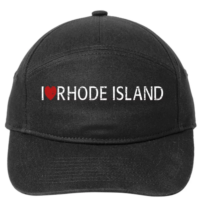 I Love Rhode Island 7-Panel Snapback Hat