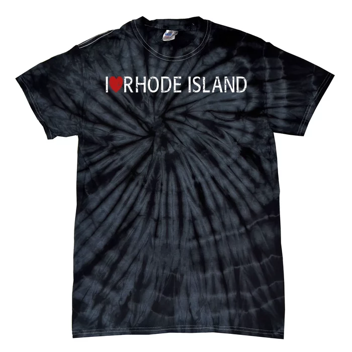 I Love Rhode Island Tie-Dye T-Shirt