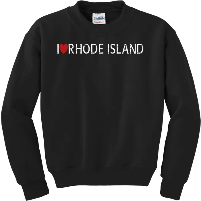 I Love Rhode Island Kids Sweatshirt