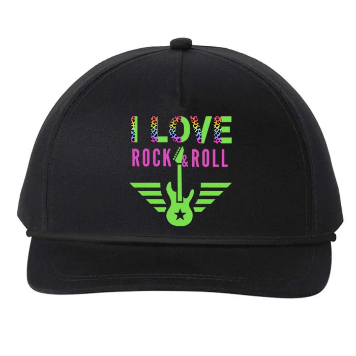 I Love Rock And Roll Guitar Snapback Five-Panel Rope Hat