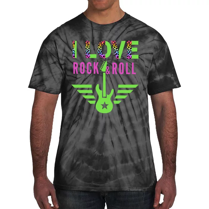 I Love Rock And Roll Guitar Tie-Dye T-Shirt