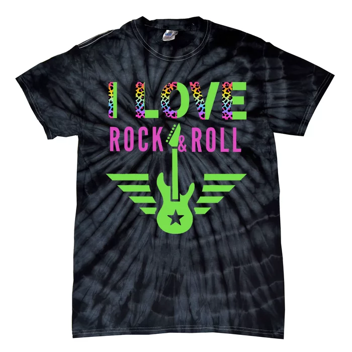 I Love Rock And Roll Guitar Tie-Dye T-Shirt