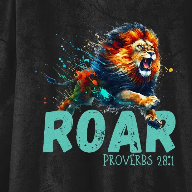 Inspirational Lion Roar Hooded Wearable Blanket