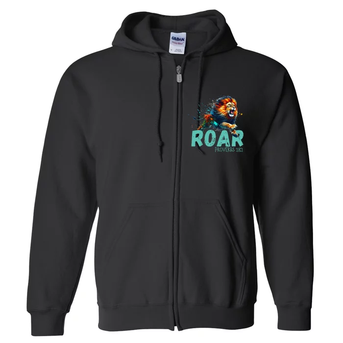 Inspirational Lion Roar Full Zip Hoodie