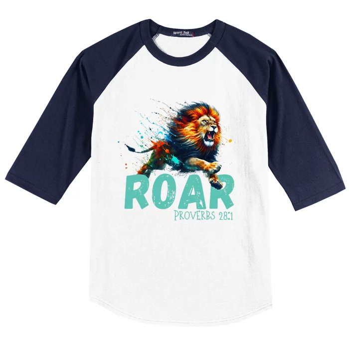 Inspirational Lion Roar Baseball Sleeve Shirt