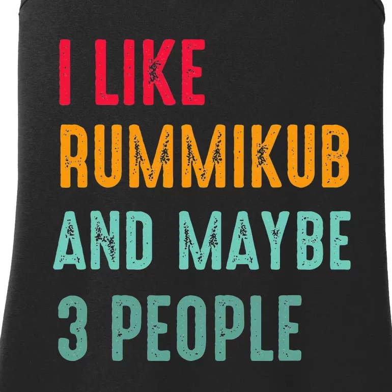 I Like Rummikub And Maybe 3 People Ladies Essential Tank