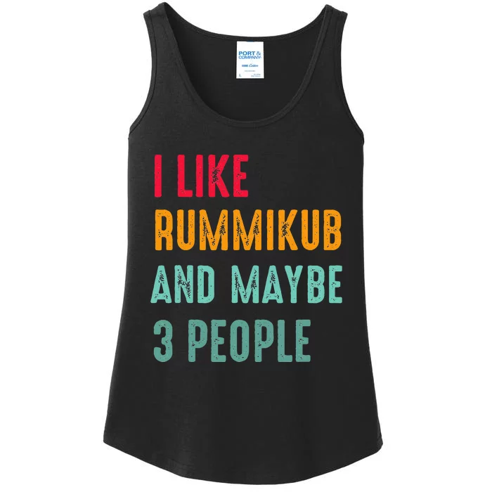 I Like Rummikub And Maybe 3 People Ladies Essential Tank