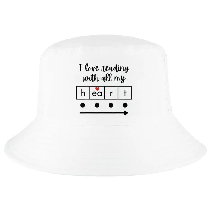 I Love Reading With All My Heart Science Teacher Valentine Cool Comfort Performance Bucket Hat