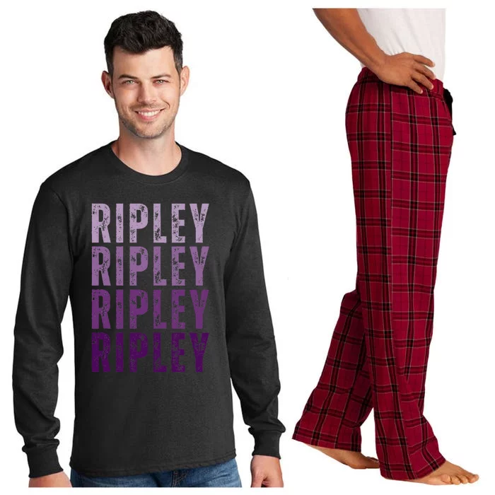 I Love Ripley Personalized Name Ripley Vintage Long Sleeve Pajama Set