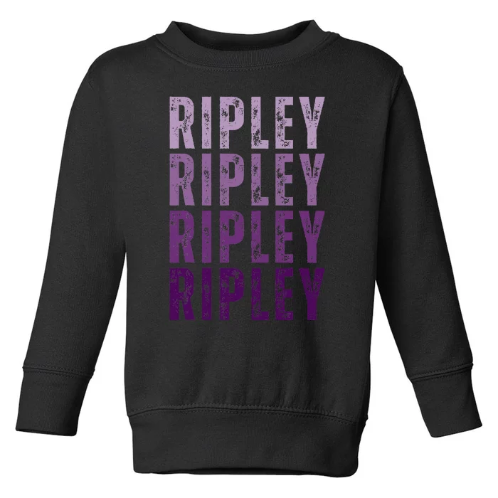 I Love Ripley Personalized Name Ripley Vintage Toddler Sweatshirt