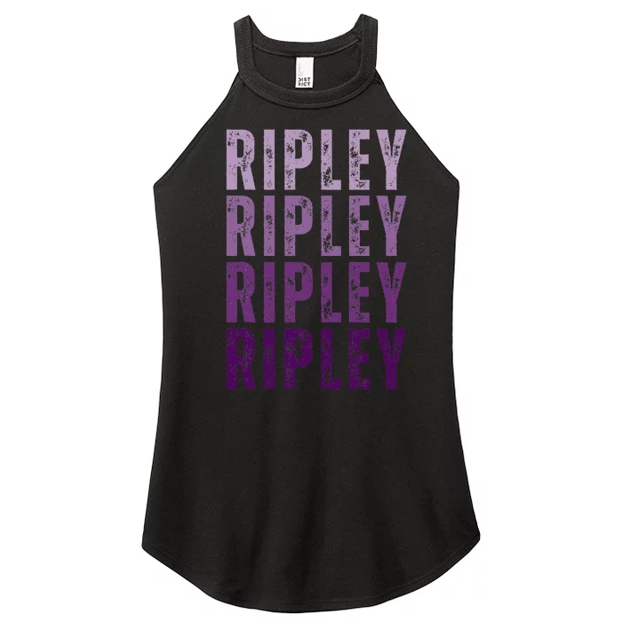 I Love Ripley Personalized Name Ripley Vintage Women’s Perfect Tri Rocker Tank