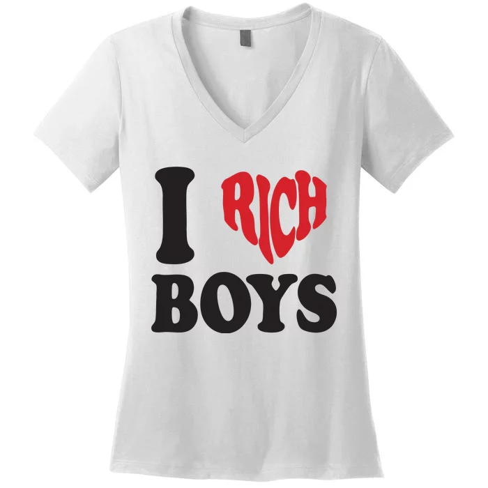 I Love Rich B.O.Y.S. Women's V-Neck T-Shirt