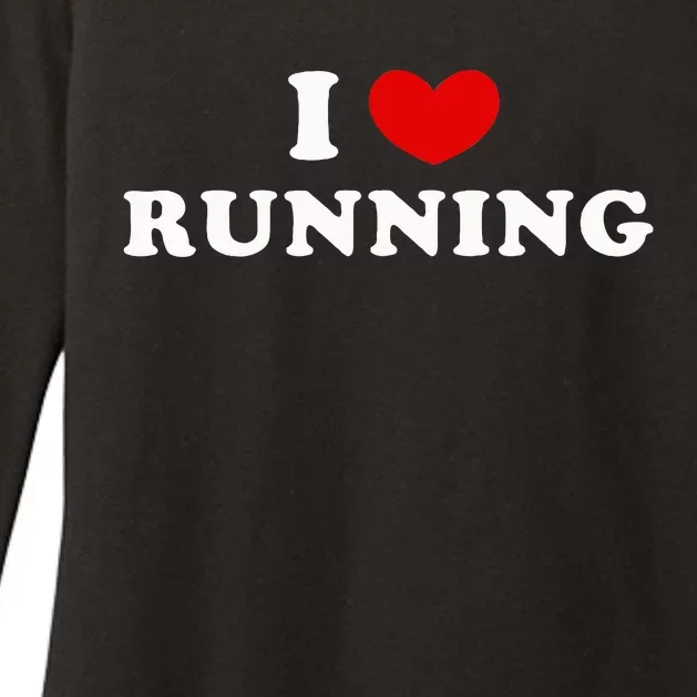 I Love Running Womens CVC Long Sleeve Shirt