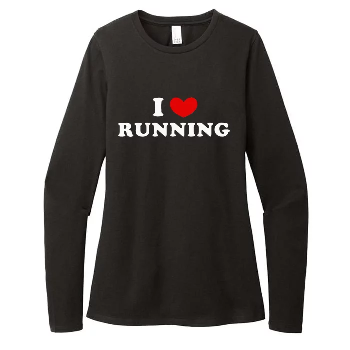 I Love Running Womens CVC Long Sleeve Shirt