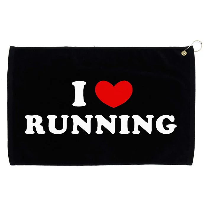 I Love Running Grommeted Golf Towel