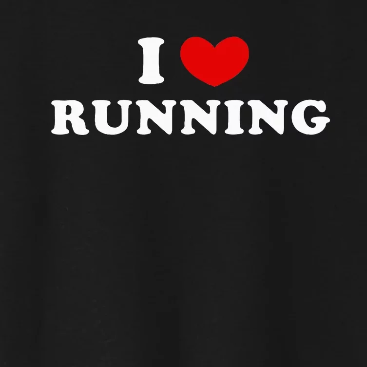 I Love Running Women's Crop Top Tee