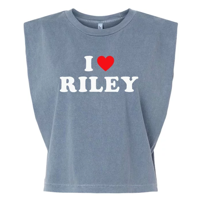 I Love Riley I Heart Riley Garment-Dyed Women's Muscle Tee