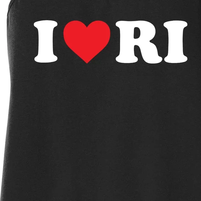 I Love Ri Heart Rhode Island Women's Racerback Tank