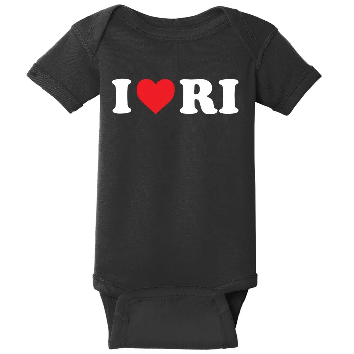 I Love Ri Heart Rhode Island Baby Bodysuit