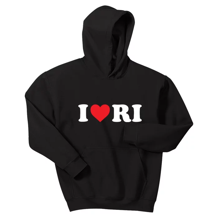 I Love Ri Heart Rhode Island Kids Hoodie