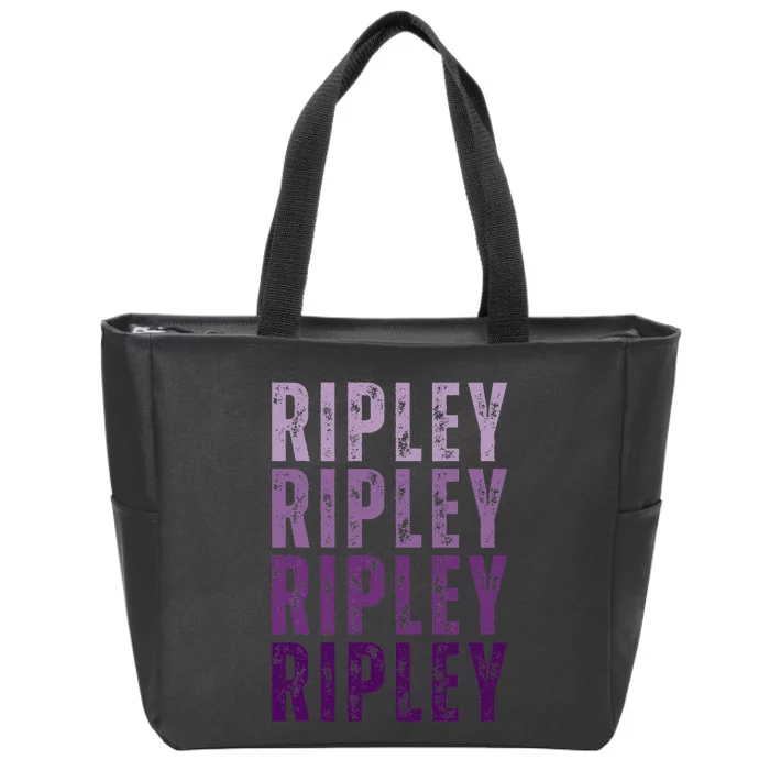 I Love Ripley Personalized Name Ripley Vintage Zip Tote Bag