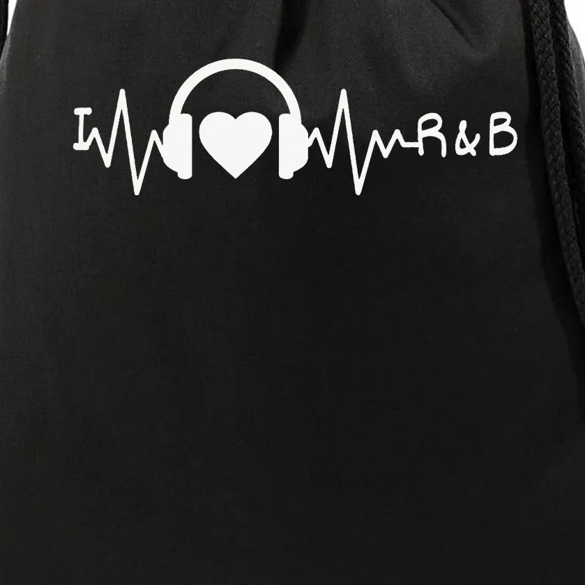 I Love R&B Heartbeat Rhythm and Blues Music 90's RnB Drawstring Bag