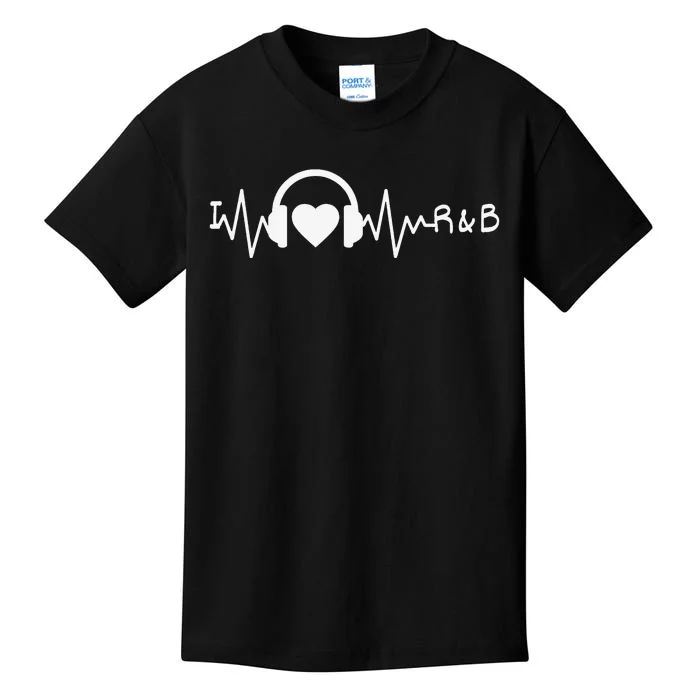 I Love R&B Heartbeat Rhythm and Blues Music 90's RnB Kids T-Shirt