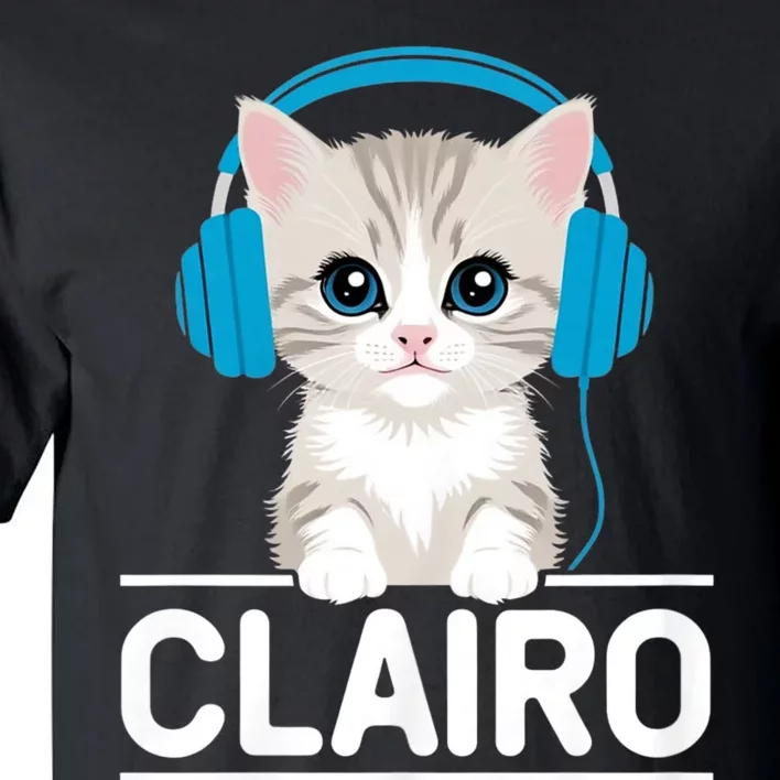 I Love Red Heart Personalized My Clairo First Name Cat Tall T-Shirt