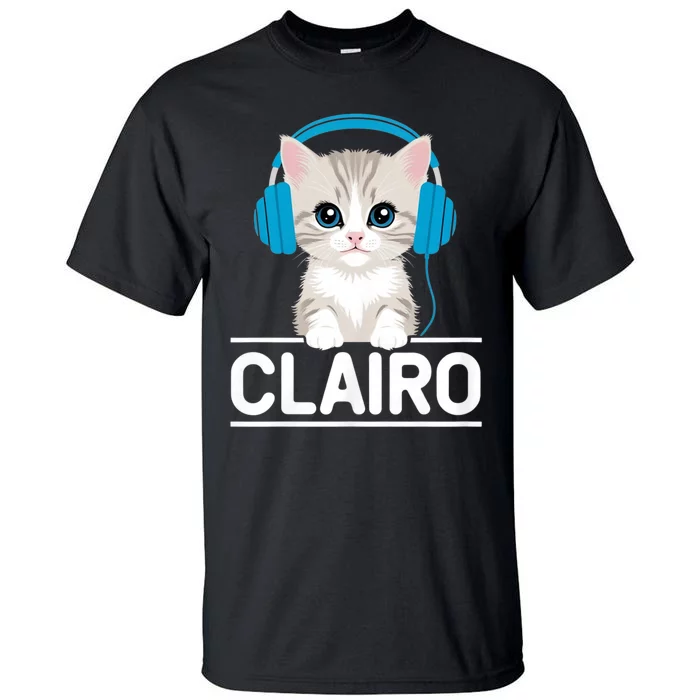 I Love Red Heart Personalized My Clairo First Name Cat Tall T-Shirt