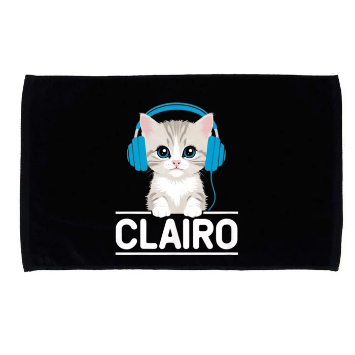 I Love Red Heart Personalized My Clairo First Name Cat Microfiber Hand Towel