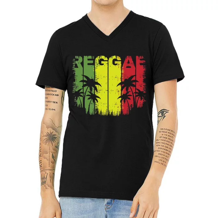 I Love Reggae Music Hoodie V-Neck T-Shirt