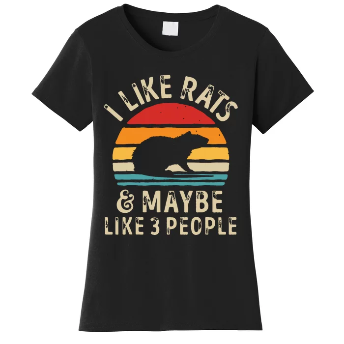 I Like Rats And Maybe 3 People Rat Lover Rodent Retro Men Women's T-Shirt