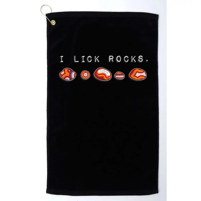 I Lick Rocks Agate Collector Platinum Collection Golf Towel