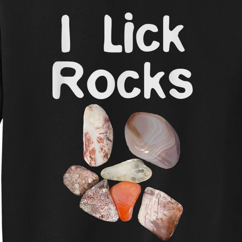 I Lick Rocks Agate Collector Geologist Mineral Design Sweatshirt