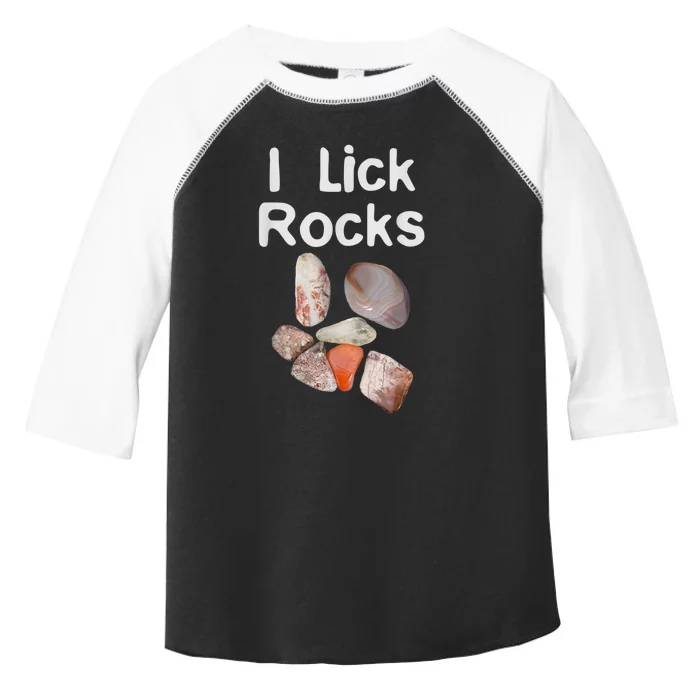 I Lick Rocks Agate Collector Geologist Mineral Design Toddler Fine Jersey T-Shirt