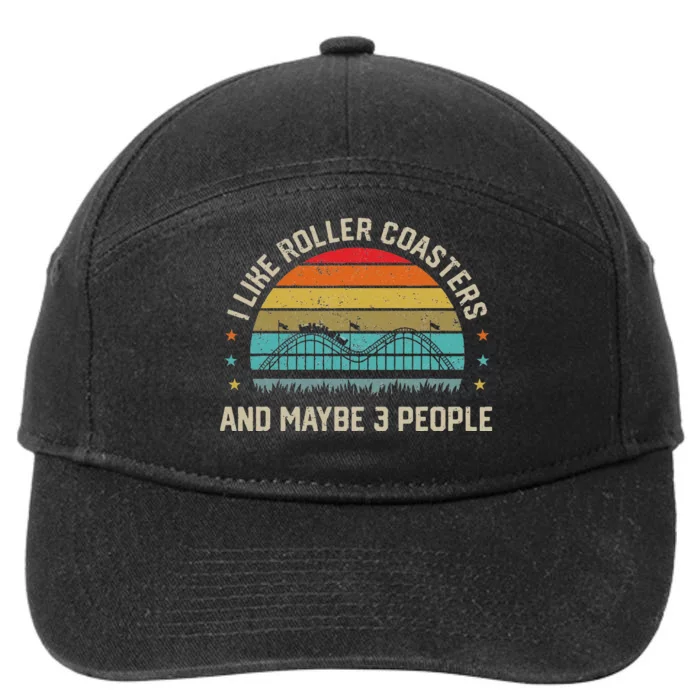 I Like Roller Coasters & Maybe 3 People Amusement Park 7-Panel Snapback Hat