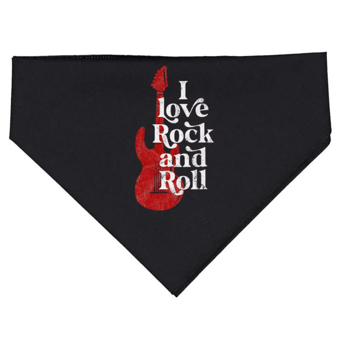 I Love Rock And Roll USA-Made Doggie Bandana