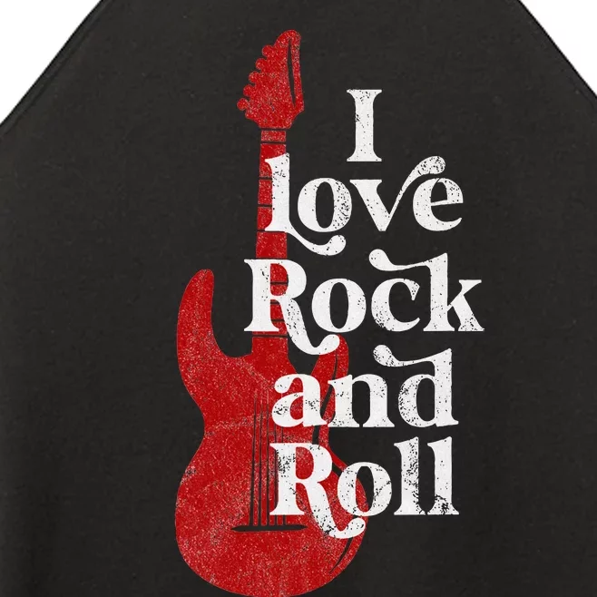 I Love Rock And Roll Women’s Perfect Tri Rocker Tank