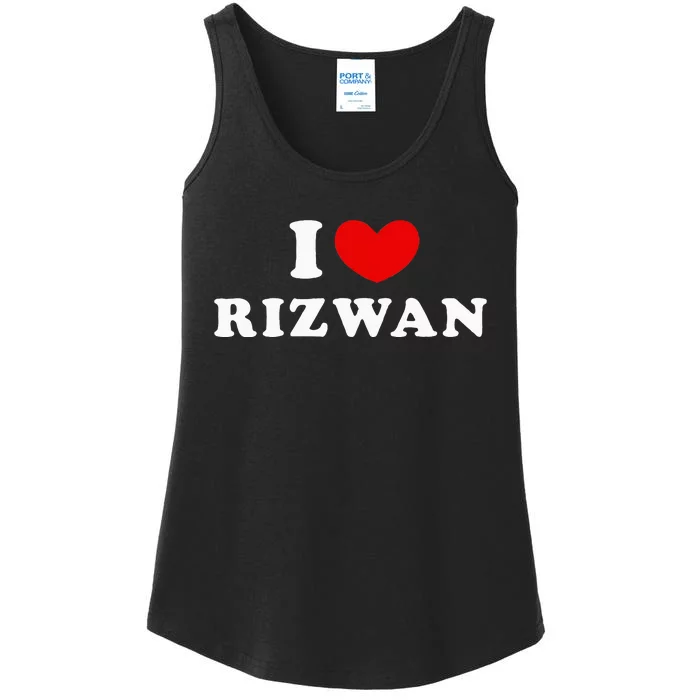 I Love Rizwan I Heart Rizwan Ladies Essential Tank