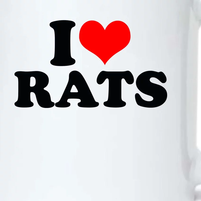 I Love Rats Black Color Changing Mug