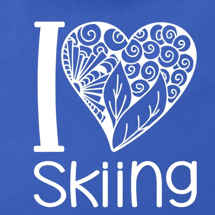 I Love Skiing For Ski Lovers Gift Zip Tote Bag